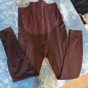 Blanqi maternity leggings in brown. Size medium. Never worn.